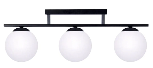 GLOBE 3 LAMPA SUFITOWA CZARNY
