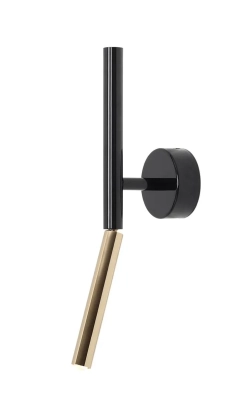 Kinkiet, lampa ścienna STICK BLACK czarno złota