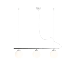 Lampa wisząca sufitowa BERYL GLASS 3 chrom