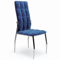 Krzesło tapicerowane K416 granatowe velvet