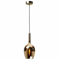 Lampa wisząca szklana LUGANO złota
