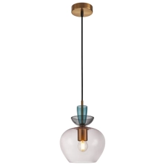 Lampa sufitowa wisząca złota różowa FANDA