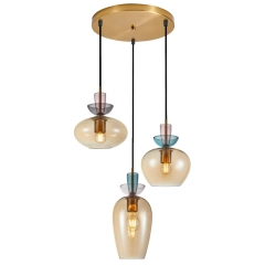 Lampa sufitowa wisząca FANDA złota