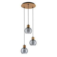 Lampa wisząca VELMA 3 dymiony klosz