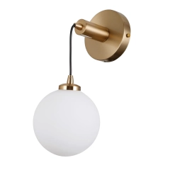 Lampa ścienna, kinkiet PERLOS mosiądz
