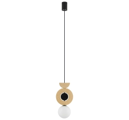 Lampa sufitowa wisząca DROPS WOOD B drewno