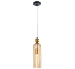 Lampa sufitowa wisząca LEVIE szkło bursztynowe