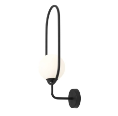 Lampa ścienna, kinkiet RIVA czarny