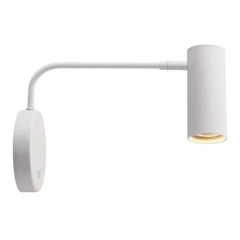 Lampa ścienna kinkiet regulowany TUBO biały