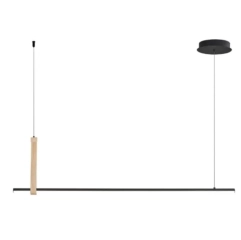 Lampa wisząca czarna WOOD CLAUD