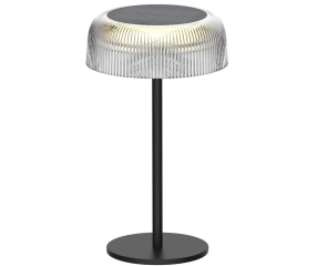 Lampa stołowa zewnętrzna solarna czarna BLUET