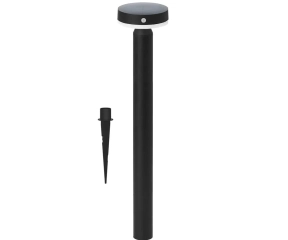 Lampa ogrodowa zewnętrzna solarna czarna CARLI