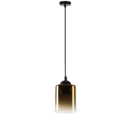 Lampa sufitowa wisząca SERENA czarna, złoty klosz