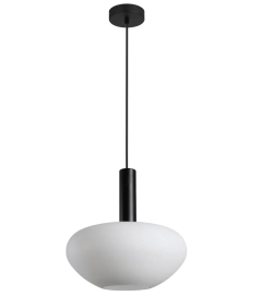 Lampa sufitowa, wisząca GATER opalowa, biała