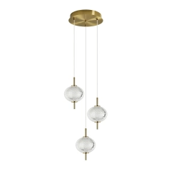 Lampa sufitowa, wisząca CORADO 3 złota