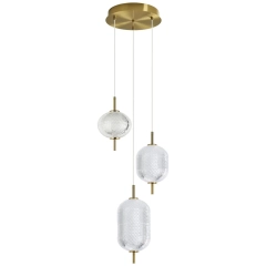 Lampa sufitowa, wisząca CORADO 3 złota