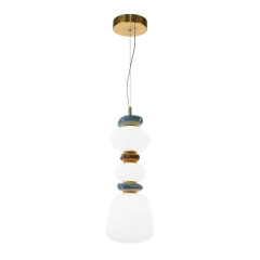 Lampa sufitowa, wisząca EVANS złoty, biały