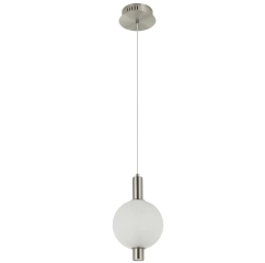 Lampa sufitowa, wisząca LENTI srebrny, biały