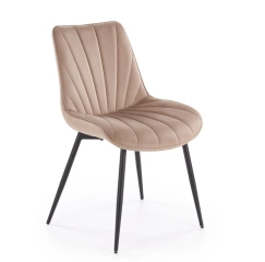 Krzesło tapicerowane K589 velvet beżowe