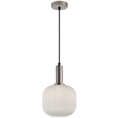 Lampa sufitowa wisząca PENZI biała srebrna