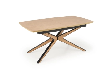 Stół rozkładany JAMES 160-220 cm naturalny czarny