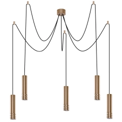 Lampa sufitowa wisząca LOCUS L 5 złota