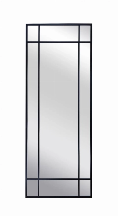Lustro wiszące INDUSTRIALNE I w czarnej ramie ze szprosami 160x60
