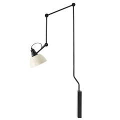 Kinkiet, lampa ścienna AIDA GLOSS czarna