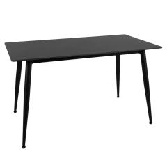 Stół prostokątny RION 130 cm ceramiczny czarny