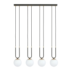 Lampa sufitowa, wisząca GLAM biała czarna