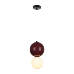 Lampa sufitowa, wisząca PIEVE bordowa
