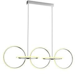 KOS lampa sufitowa wisząca chromowana LED