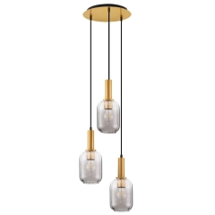 Lampa sufitowa, wisząca MAHO 3 złota