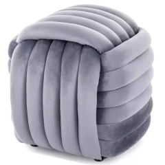 Puf BRUNI velvet szary