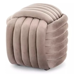 Puf BRUNI velvet ciemny beż