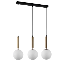Lampa wisząca RAVENA 3 mosiężna, biała