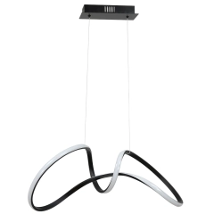 Lampa wisząca TESORO czarna 48W LED