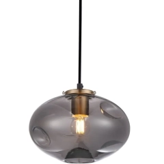 Lampa wisząca HATELLA 1 dymiony klosz