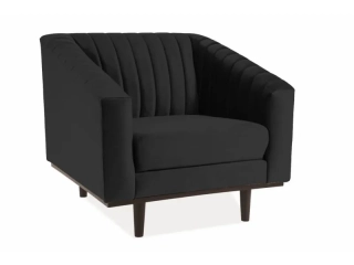 Fotel ASPREY velvet czarny