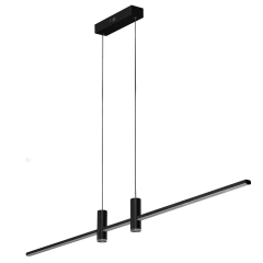 Lampa wisząca LED CCT GERARDO czarna z pilotem