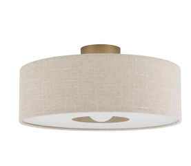 Lampa sufitowa beżowa plafon SANTANA M