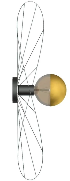 Lampa ścienna, sufitowa ESKOLA 110 czarna