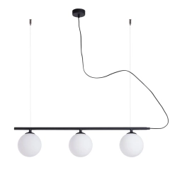 Lampa sufitowa wisząca BERYL GLASS 3 czarna