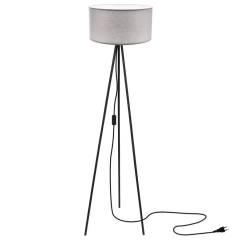 Lampa stojąca podłogowa SHANTI czarna, szara