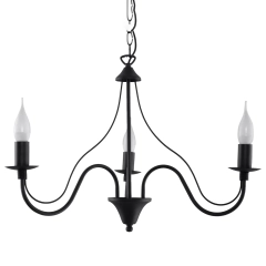 Lampa wisząca, żyrandol MINERWA 3 czarny