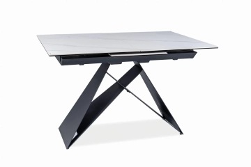 Stół rozkładany WESTIN SC 120-160 cm biały marmur