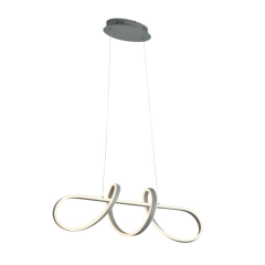 Lampa wisząca LED spiralna TREVANCE szara