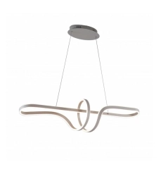 Lampa wisząca LED spiralna podłużna TREVANCE szara