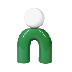 Lampa stołowa POP U ceramiczna zielona