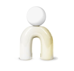 Lampa stołowa ceramiczna POP U waniliowa